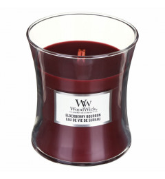 Wood Wick mirisna sveća u tegli M - Elderberry Bourbon (butbon, hrastovina, konjak, karanfilić)