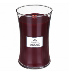 Wood Wick mirisna sveća u tegli L - Elderberry Bourbon (burbon, hrastovina, konjak, karanfilić)