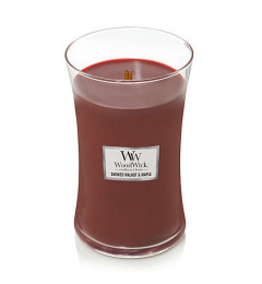 Wood Wick Mirisna sveća u tegli L -Smoked Walnut Maple (drvene i dimne note, vanila, pačuli)