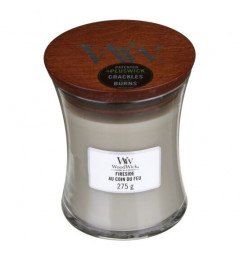 WoodWick mirisna sveća u tegli M - Fireside (amber, vetiver, mošus)