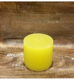 Rustična sveća valjak 8 x 7 cm Žuta - 1 kom