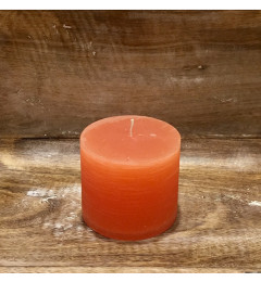 Rustična sveća valjak 8 x 7 cm Narandžasta - 1 kom