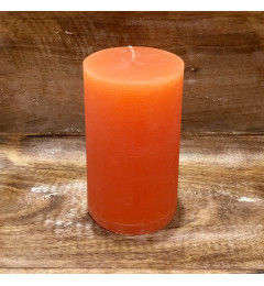 Rustična sveća valjak 8 x 14 cm Narandžasta - 1 kom