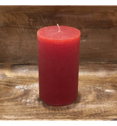 Rustična sveća valjak 8x14 cm Crvena - 1 kom