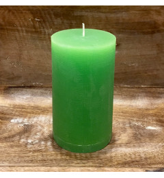 Rustična sveća valjak 8 x 14 cm Svetlo zelena - 1 kom