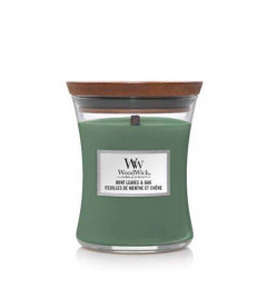 Wood Wick Mirisna sveća u tegli M - NOVO Mint Leaves & Oak (nana, hras, smola, čempres...)
