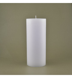 Skandinavska sveća valjak 10,5x25 cm Saten bela - 1 kom