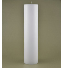 Skandinavska sveća valjak 8,5x35 cm Saten bela - 1 kom
