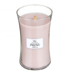 Wood Wick Mirisna sveća u tegli L - Vanilla&Sea Salt (vanila, so i jasmin)