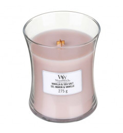 Wood Wick Mirisna sveća u tegli M - Vanilla&Sea Salt (vanila, so i jasmin)