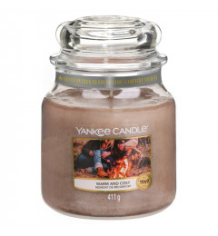 Mirisna sveća u tegli M -  Warm & Cosy (kedar, eukaliptus, amber, pačuli, mošus)